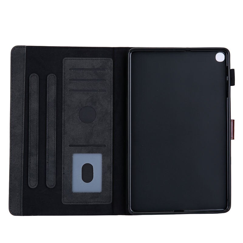 Case Samsung Galaxy Tab A 8.0 (2019) SM-T290 SM-T295 SM-T297 #เคสฝาพับหนัง PU มีช่องใส่บัตร Business Style Auto Wake & Sleep Leather Case with Card Storage