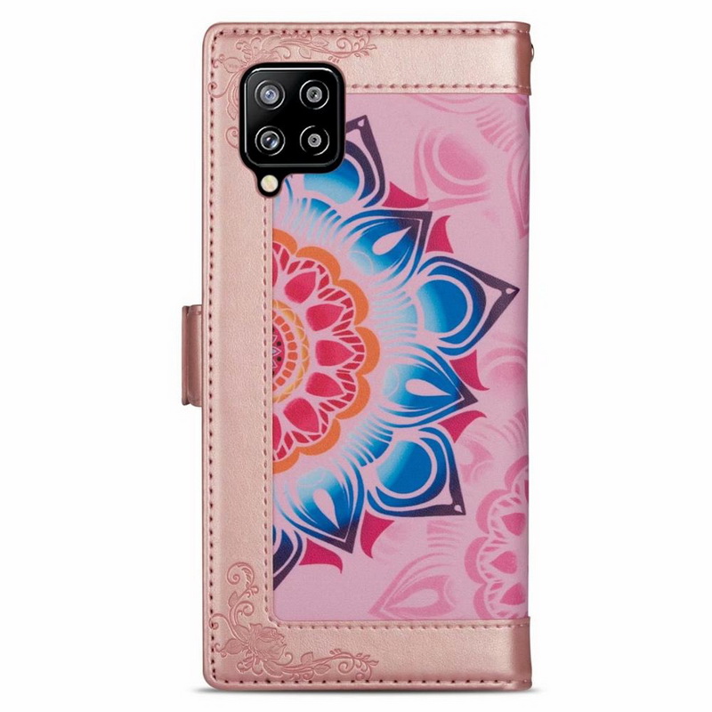 เคส Samsung Galaxy A42 5G #เคสฝาพับหนัง PU แบบกระเป๋าสตางค์พิมพ์ลาย
