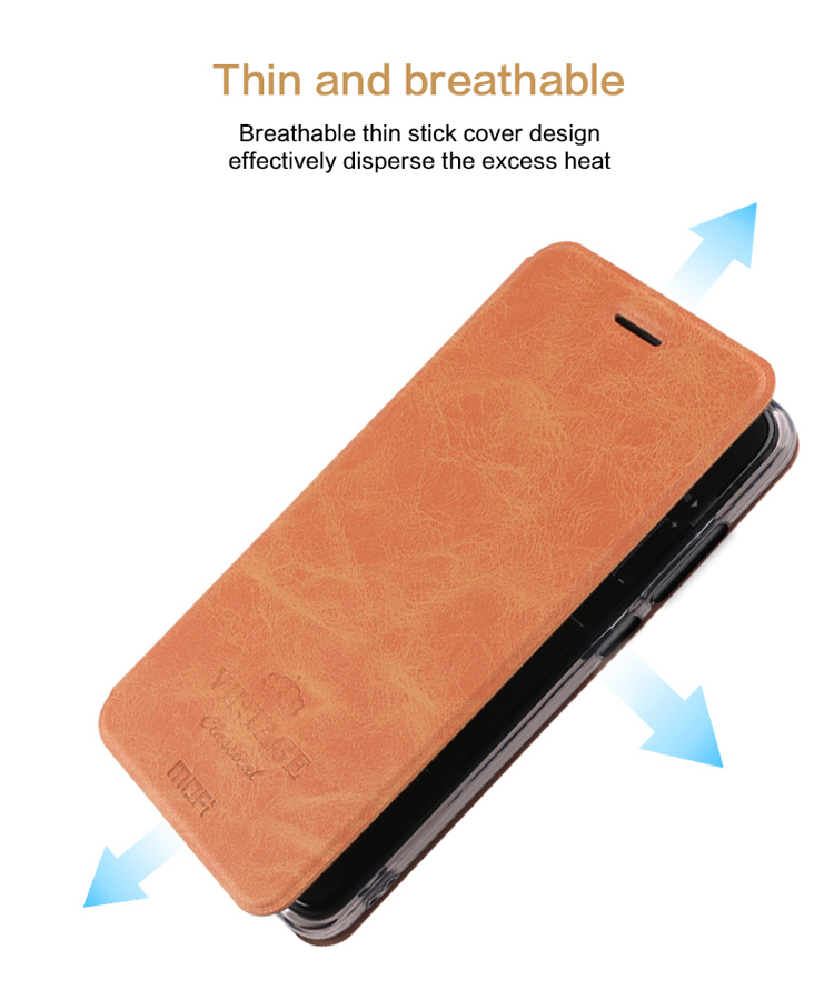 Case Xiaomi Redmi S2 #เคสฝาพับหนัง PU Vintage MOFI Flip Stand case