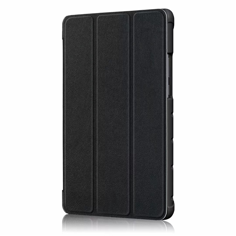 เคส Huawei MediaPad M5 Lite 8 #เคสฝาพับสามพับหนัง PU ผิวลิ้นจี่ Litchi Skin PU Leather Tri-fold Stand Tablet Cover