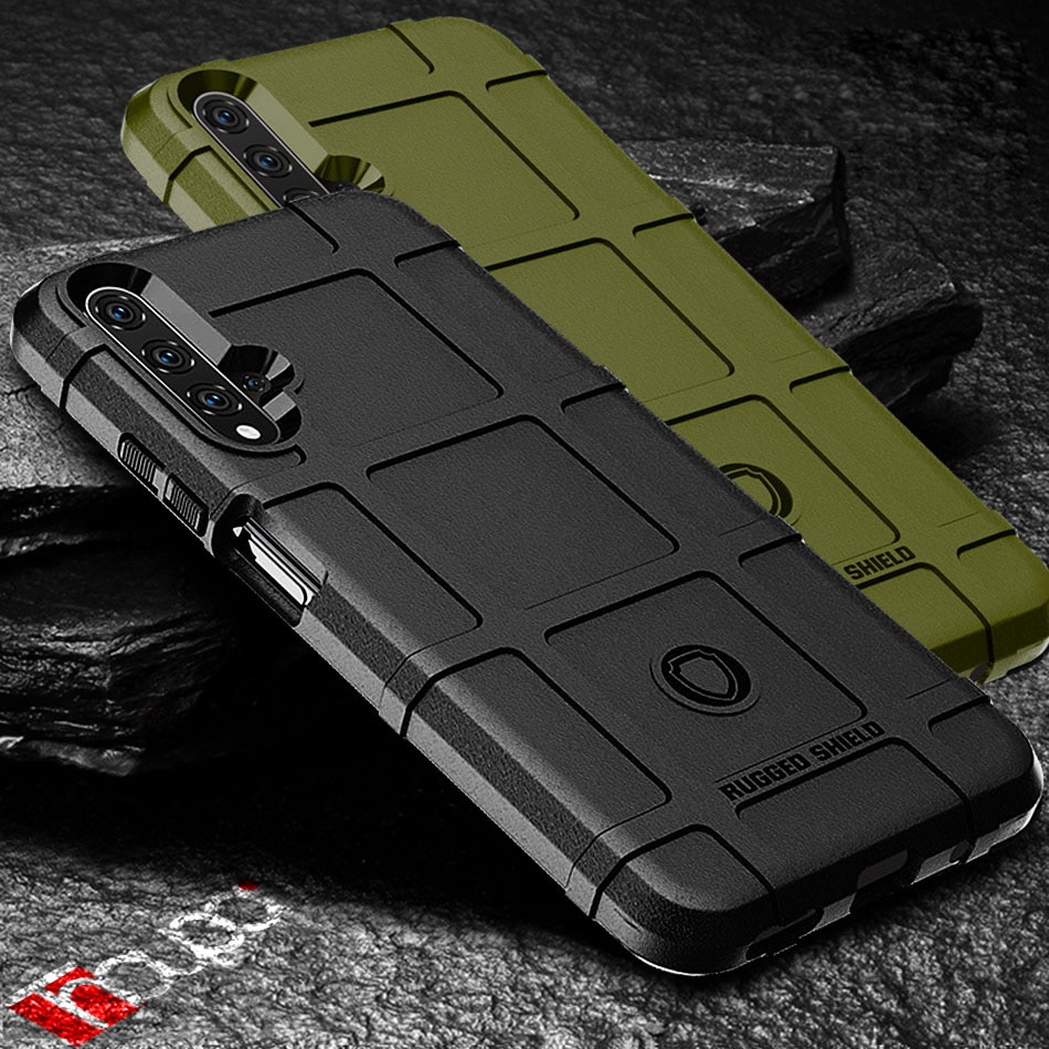 Case Huawei Nova 5T#เคสฝาหลัง Rugged Shield Series Soft Silicone Shock Absorption Matte กันกระแทก