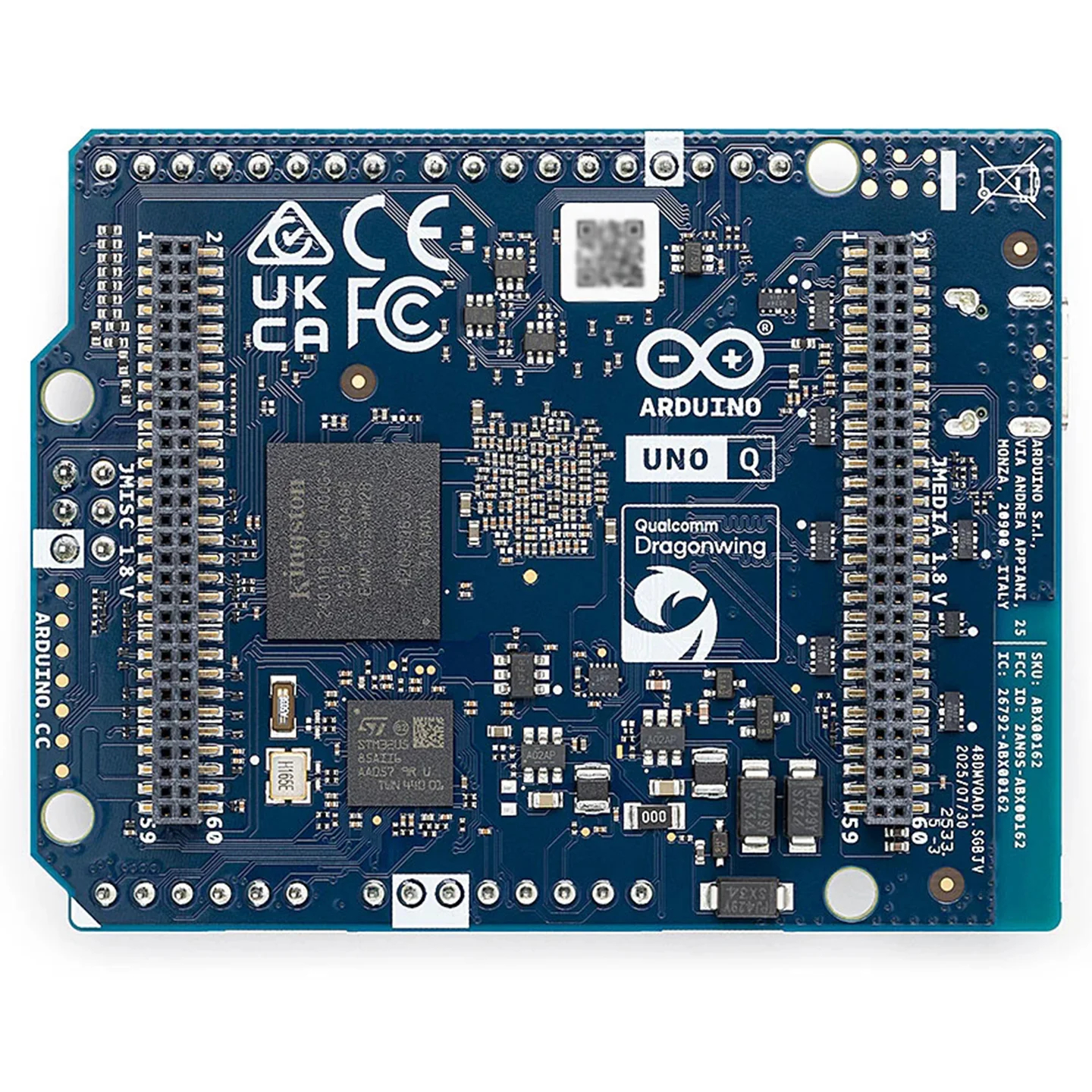 Arduino Uno Q - 2GB RAM ชิปประมวลผล Qualcomm (ของแท้จากอิตาลี)
