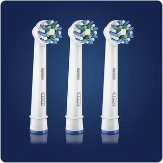 Oral-B® Cross Action® Replacement Brush Heads Refill White EB50-3, EB50-4 สีขาว 3 ชิ้น/แพ็ค, สีขาว 4 ชิ้น/แพ็ค หัวแปรงสีฟันไฟฟ้า สีขาว