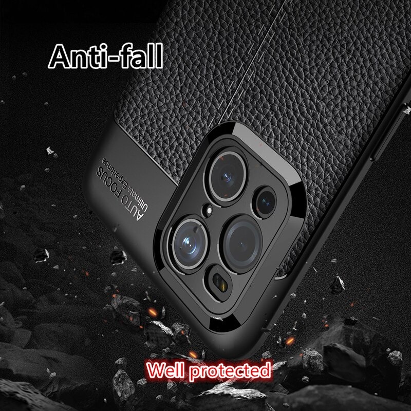 เคส OPPO Find X3 Pro#เคสฝาหลัง TPU ผิวลิ้นจี่ช่วยป้องกันลายนิ้วมือและกันลื่นได้ดี