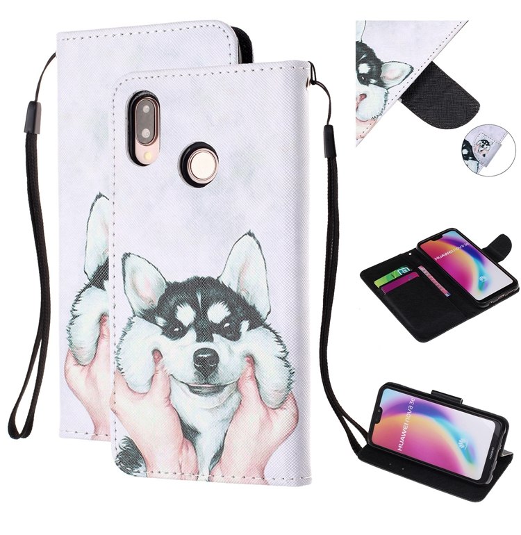 Case Huawei P20 Lite / Nova 3e #เคสฝาพับรูปแบบกระเป๋าสตางค์พิมพ์ลายสวยงามน่ารักๆ