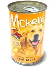 อาหารสุนัขเปียกกระป๋อง Mckelly ไก่และแกะ 400g