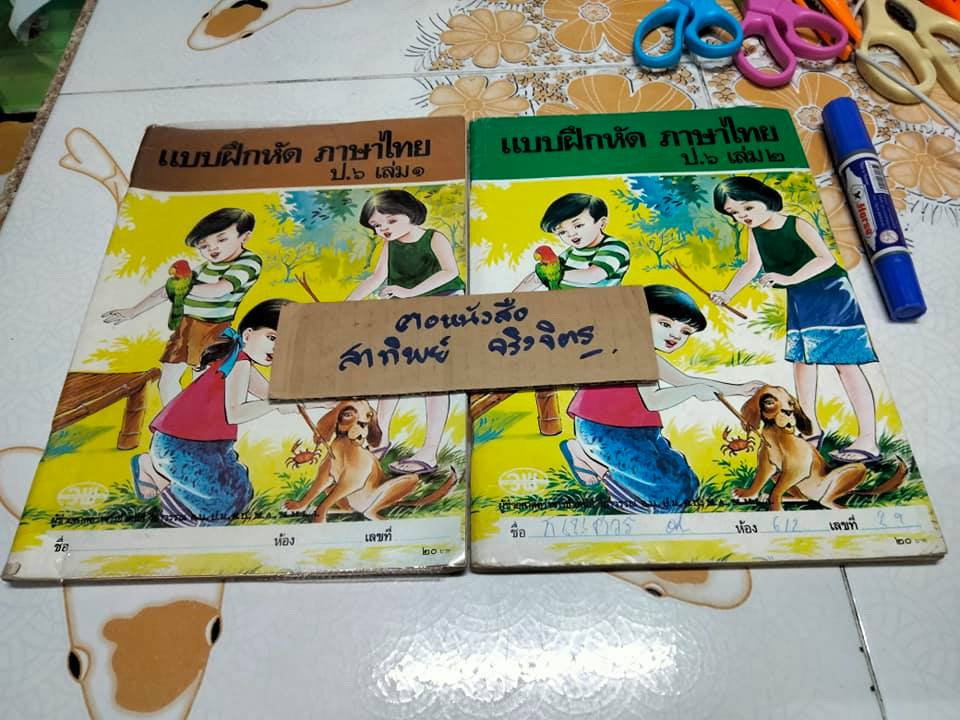 แบบฝึกหัดภาษาไทย มานะ มานี ป. 6 เล่ม 1 - 2 โดย ผศ.เสนีย์ วิลาวรรณ , สนพ.วัฒนาพานิช (ใช้แล้ว) **สินค้าหมด**