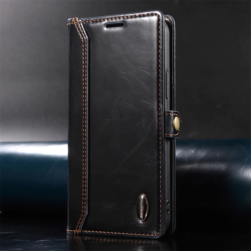 เคสHuawei P30 Lite #เคสฝาพับปกหนังสไตล์วินเทจแบบกระเป๋าสตางค์ Retro Lustre Folio Wallet Case