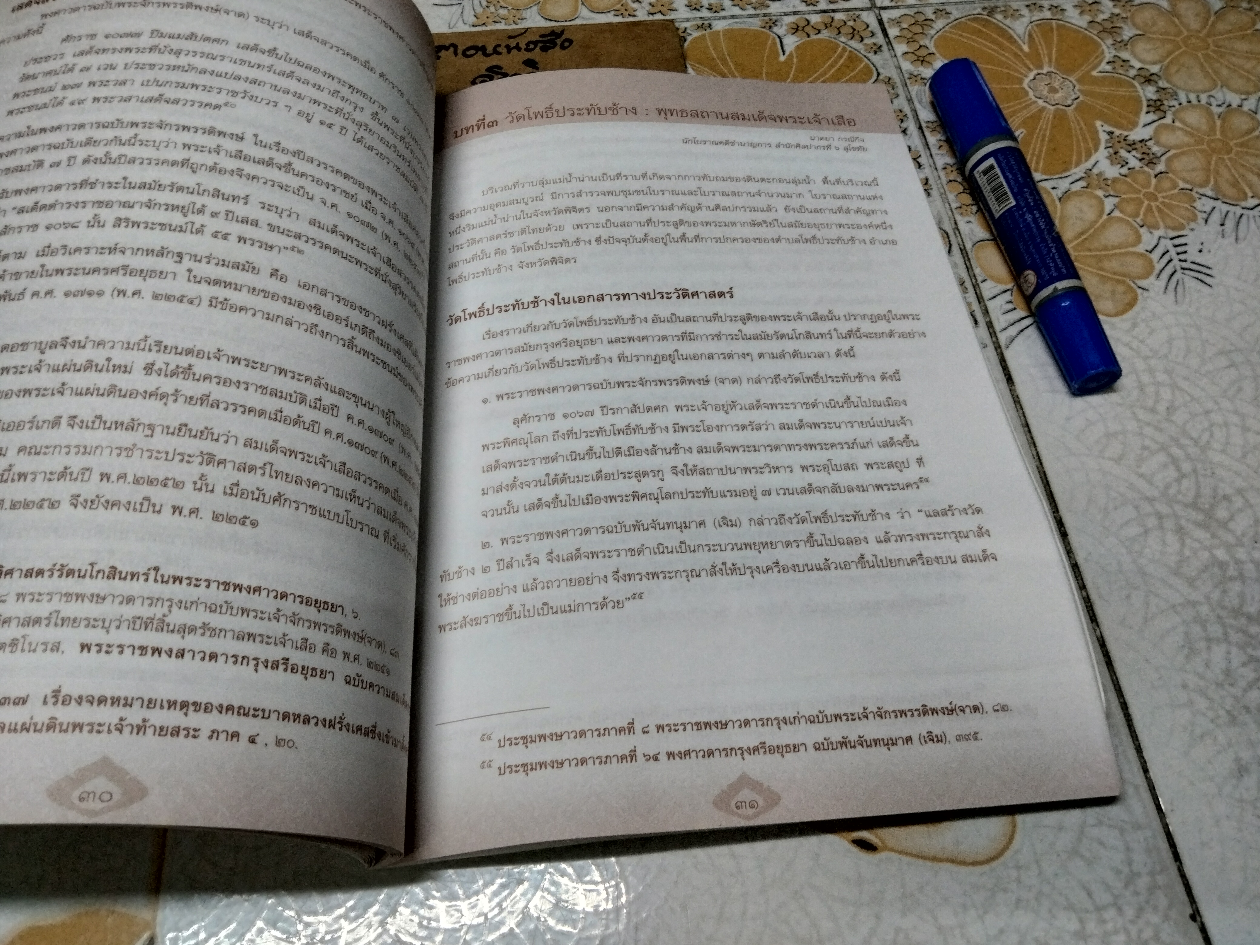 วัดโพธิ์ประทับช้าง เรียบเรียงโดย นาตยา กรณีกิจ นักโบราณคดีชำนาญการ สำนักศิลปากรที่ 6 สุโขทัย พิมพ์ ตุลาคม 2555 จำนวน 1,000 เล่ม