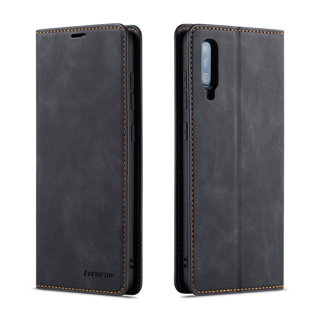 Case Samsung Galaxy A70 #เคสฝาพับแบบกระเป๋าสตางค์ FORWENW Leather Wallet Case