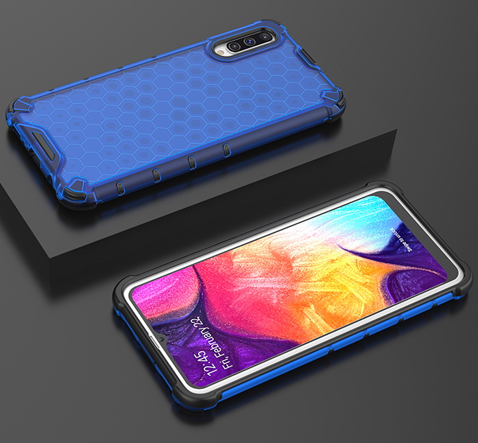 Case Samsung Galaxy A50 / A50s / A30s #เคสฝาหลังกันกระแทก Honeycomb Shock Absorber TPU + PC + Silicone Hybrid