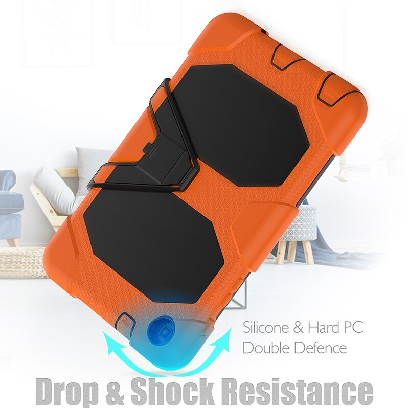 Case Samsung Galaxy Tab A 8.0 (2019) P200 P205 #เคสฝาหลังไฮบริดกันกระแทก ซิลิโคน+พลาสติก Combo Shell น้ำหนักเบา