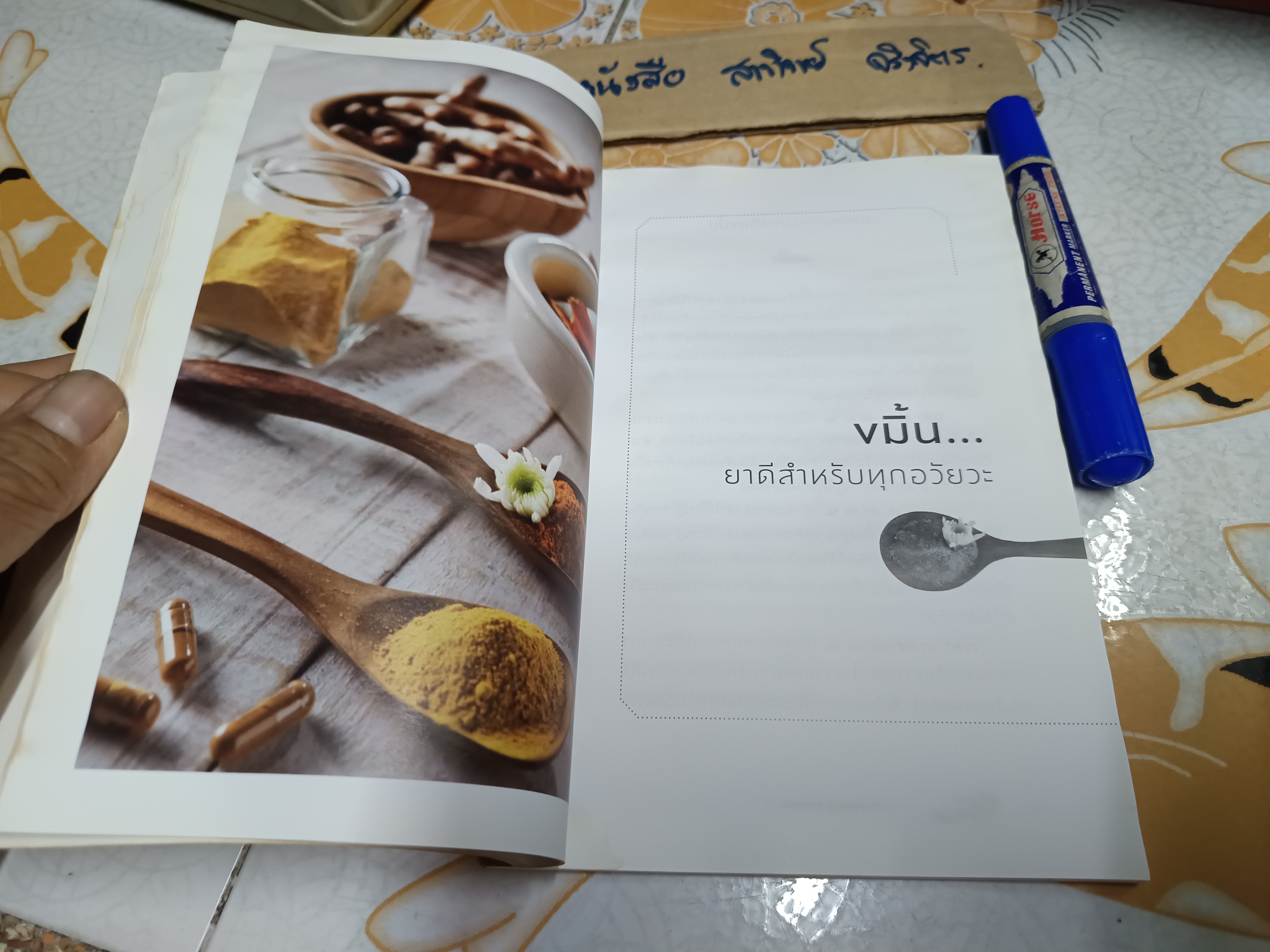 ประโยชน์มหัศจรรย์ : ขมิ้น (หนังสือโดนน้ำ/ อ่านได้ตามปกติ กระดาษไม่ติด)