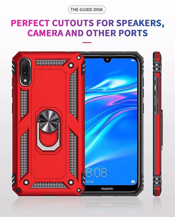 Case Huawei Y7 Pro 2019 #เคสฝาหลัง Hybrid TPU+PC มีแหวนสวมนิ้ว ( พร้อมส่ง)