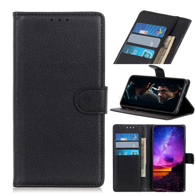 Case OPPO A9 (2020) /A5 (2020) #เคสฝาพับหนัง PU ผิวลิ้นจี่ Classic Litchi Texture Leather Wallet
