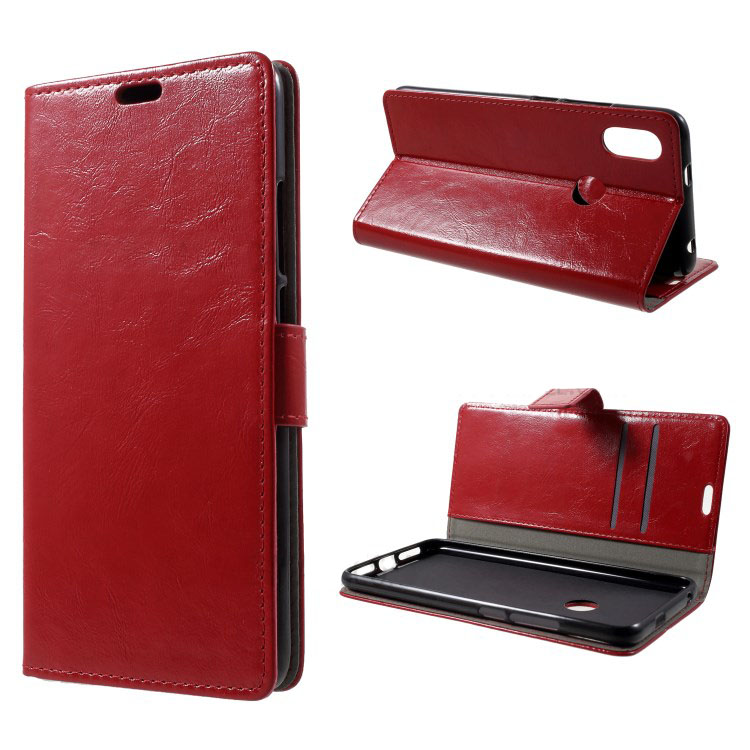Case Asus Zenfone Max Pro (M1) #เคสฝาพับหนัง PU แบบกระเป๋าสตางค์ ผิวหนังม้า Crazy Horse PU Leather Wallet