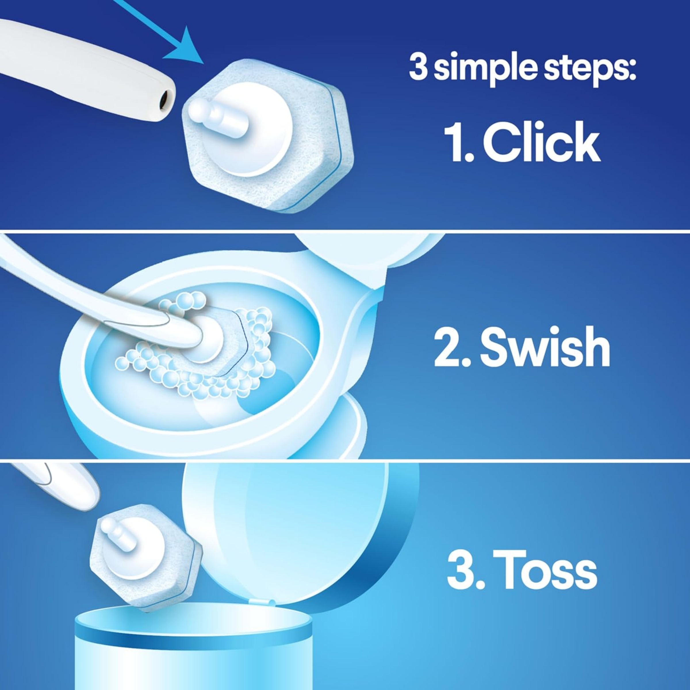 CLOROX® Toilet Wand Toilet Cleaning Refills หัวแปรงฟองน้ำขัดห้องน้ำ ผสมน้ำยาพร้อมใช้