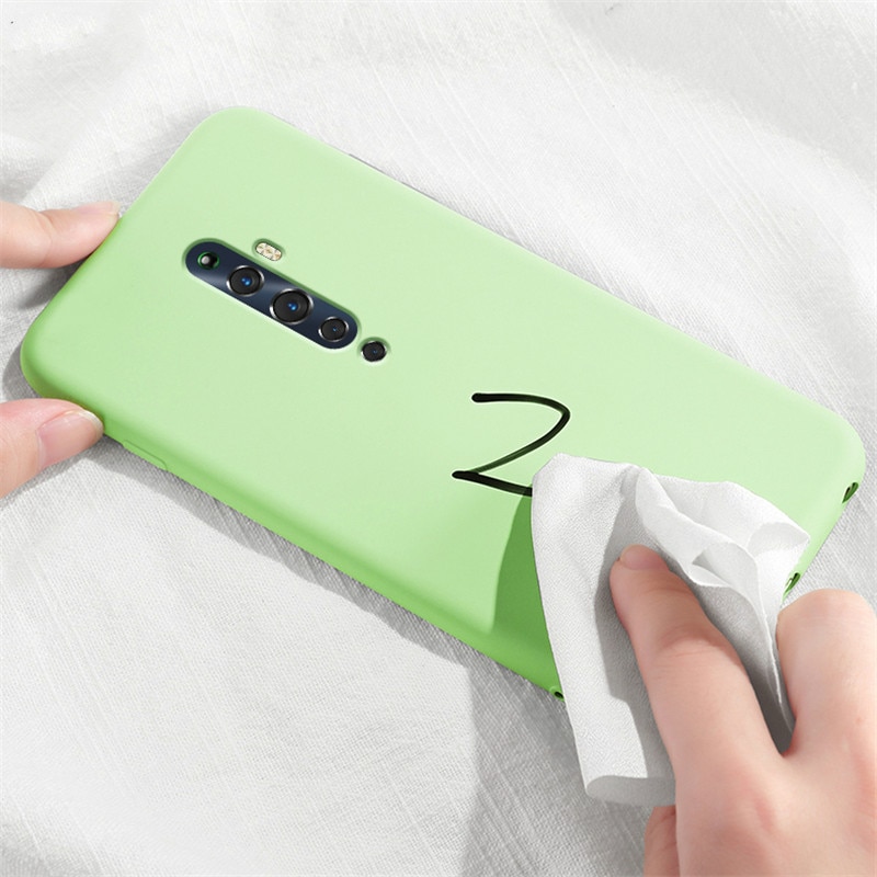 Case Oppo reno 2F #เคสฝาหลังซิลิโคนนิ่ม Liquid Silicone Back Case