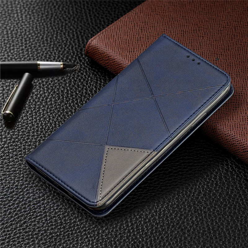 Case Xiaomi 12T #เคสฝาพับหนัง PU มีช่องเสียบ ID บัตรอื่นๆในตัว Geometric Pattern Leather Card Holder Protective
