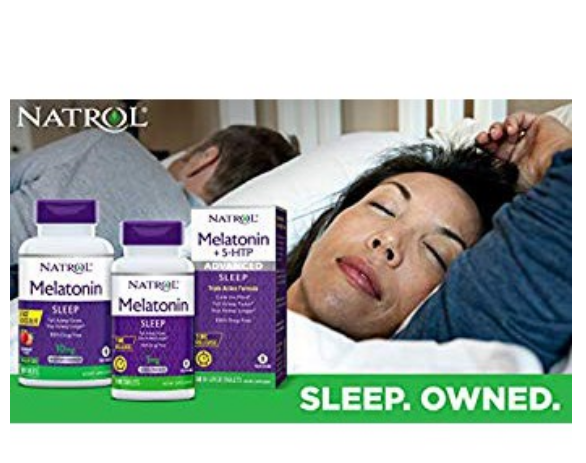 (Pre order) Natrol® Melatonin Fast Dissolve, Extra Strength Fall asleep faster 150 Tablets เมลาโทนิน 5 มิลลิกรัม ชนิด รสสตอเบอรี่