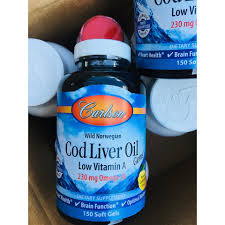 Carlson Labs® Wild Norwegian Cod Liver Oil Gems, Low Vitamin A, Natural Lemon Flavor 1000 mg 150 Softgels Purity Guaranteed น้ำมันตับปลาจากนอเวย์