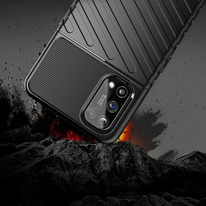 Case realme 7 Pro #เคสฝาหลัง TPU อ่อน Thunder Series Twill Texture Soft TPU