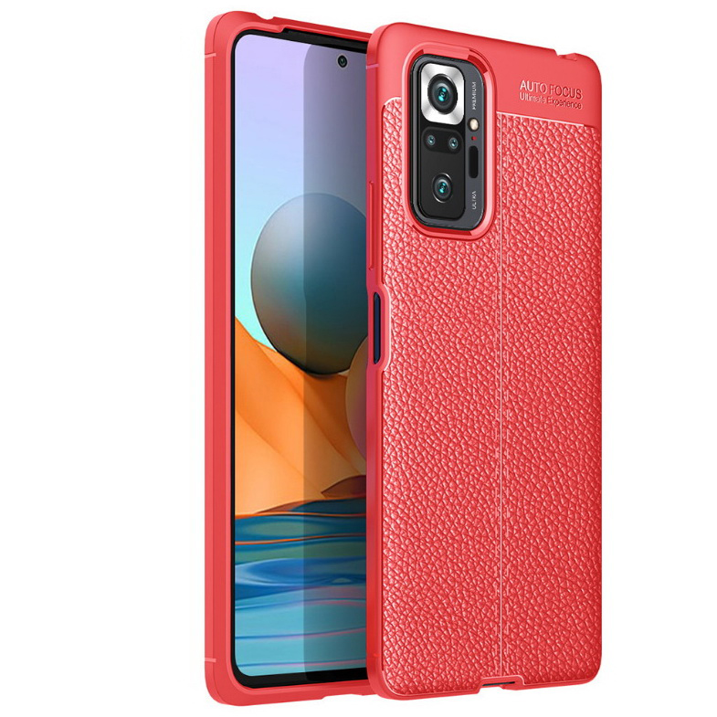 เคส Redmi Note 10 Pro #เคสฝาหลัง TPU ผิวลิ้นจี่ช่วยป้องกันลายนิ้วมือและกันลื่นได้ดี