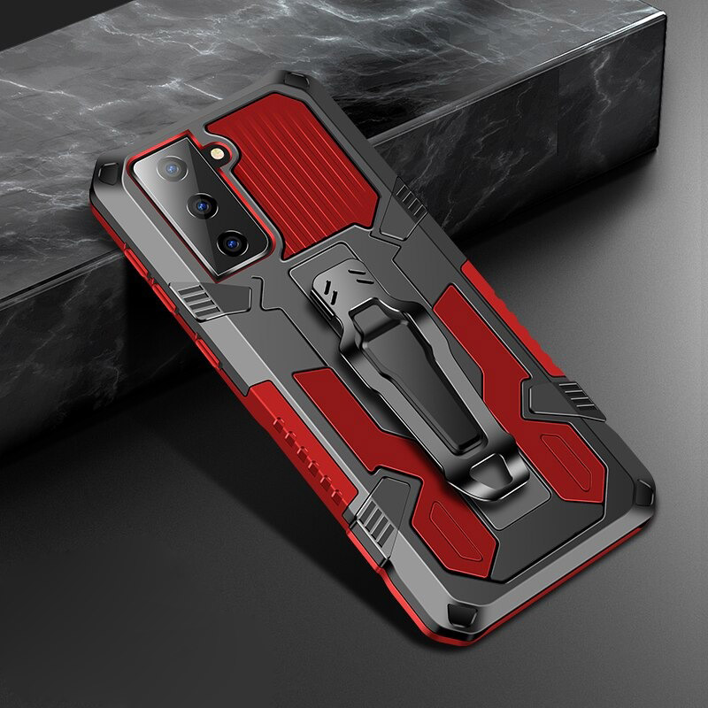 Case Samsung Galaxy S23+ 5G#เคสฝาหลังกันกระแทกมีคลิบหนีบ ไฮบริด พลาสติก+TPU Heavy Duty Rugged Hybrid