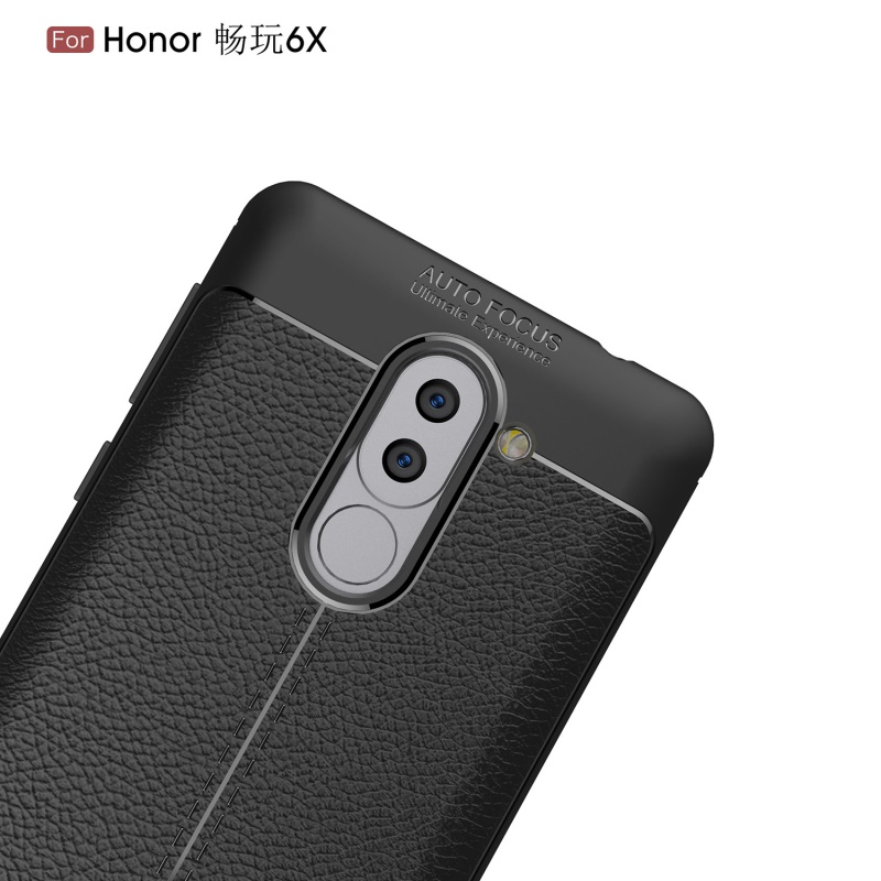 เคส Huawei GR5 2017 #เคสฝาหลัง TPU นิ่ม ผิวลิ้นจี่กันลื่น Litchi Grain Soft