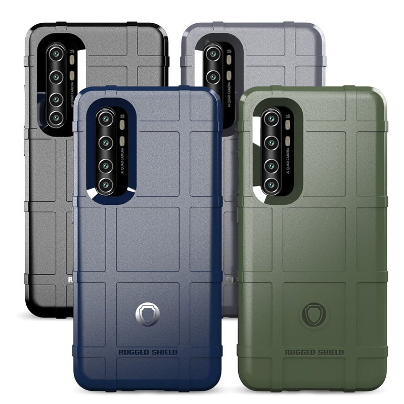 Case Xiaomi Mi Note 10 Lite #เคสฝาหลัง Rugged Shield Series Soft Silicone Shock Absorption Matte กันกระแทก