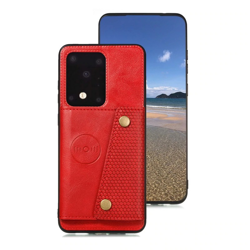เคส Samsung Galaxy Note 20 Ultra / Note 20 Ultra 5G #เคสแบบฝาหลัง TPU เคลือบหนัง PU มีที่เก็บบัตร PU Leather Coated TPU Card Holder Magnetic Kickstand