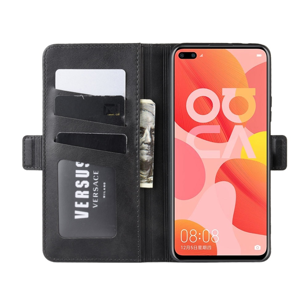 เคส Huawei nova 6 #เคสฝาพับหนัง PU มีแถบปิดแม่เหล็กสไตล์กระเป๋าสตางค์