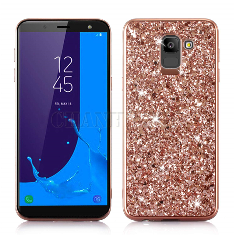 Case Samsung Galaxy A8 Plus (2018) #เคสฝาหลัง Glittering Sequins Electroplating ประกายระยิบระยับสวยงาม