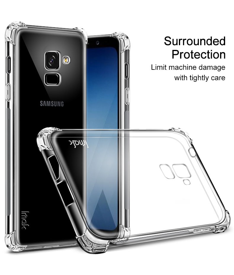 เคส Samsung Galaxy A8+ 2018 #เคสฝาหลัง TPU นิ่ม IMAK Silky Anti-drop Case + ฟิล์มป้องกันหน้าจอ
