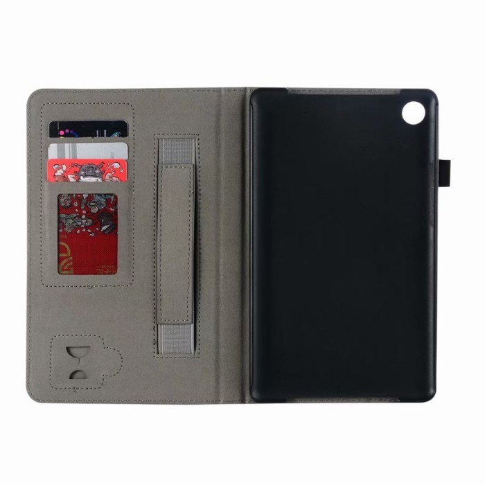 Case Huawei MediaPad M5 Pro 10.8 นิ้ว #เคสฝาพับหนัง PU มีที่สวมนิ้ว PU Leather Stand Card Holder with Hand Strap