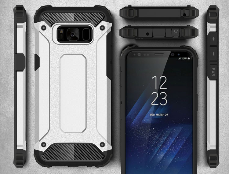 เคส Samsung Galaxy S8 Plus #เคสชุดหุ้มเกราะกันกระแทกไฮบริด พลาสติก + TPU สีดำ /พร้อมส่ง
