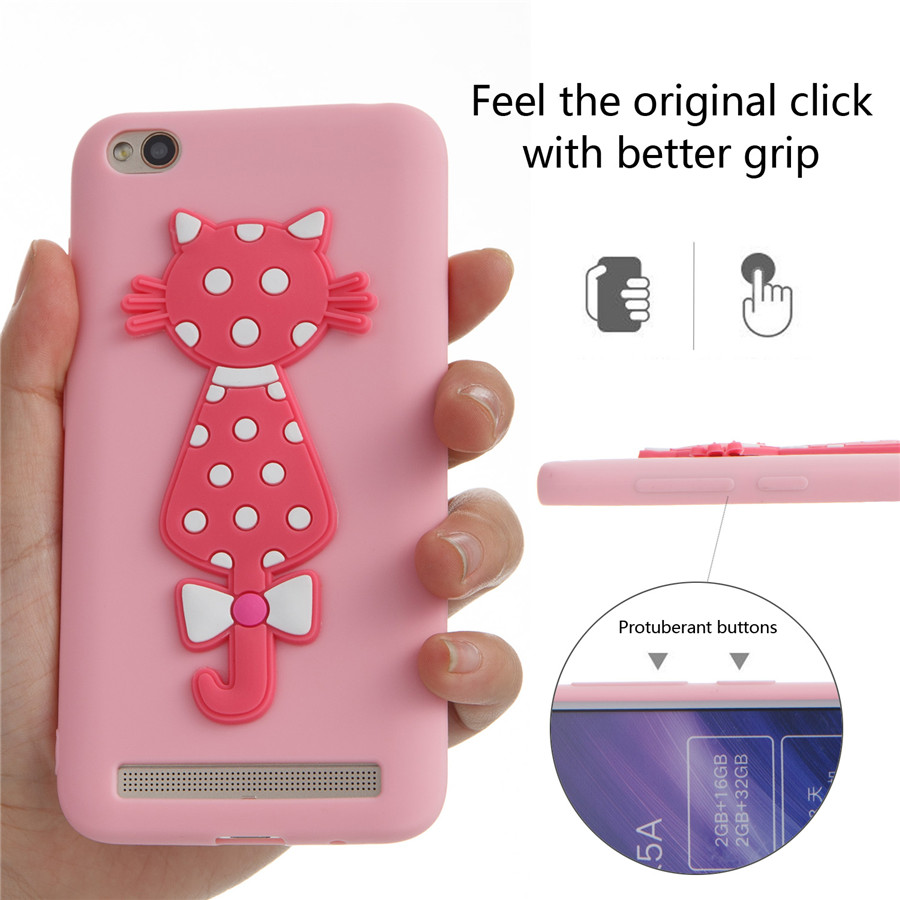 เคส Xiaomi Redmi 5A #เคสฝาหลัง TPU นิ่มรูปแมว 3D น่ารัก