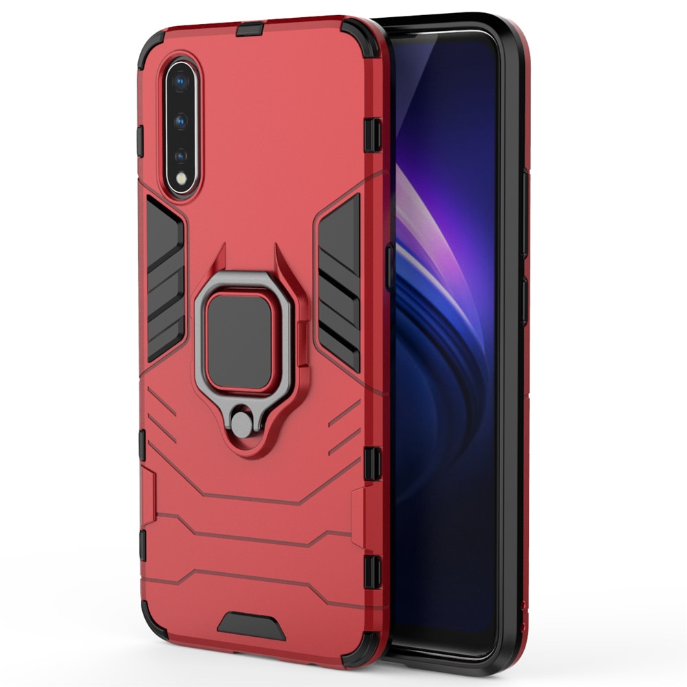 Case Vivo S1 #เคสฝาหลังพลาสติกแข็ง +TPU Hybrid Case มีแหวนสวมนิ้วโลหะ