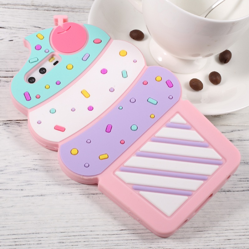 Case Huawei P10 Plus เคสซิลิโคนโทรศัพท์คริสตัลไซต์ 3D Cherry Ice Cream Silicone Protective
