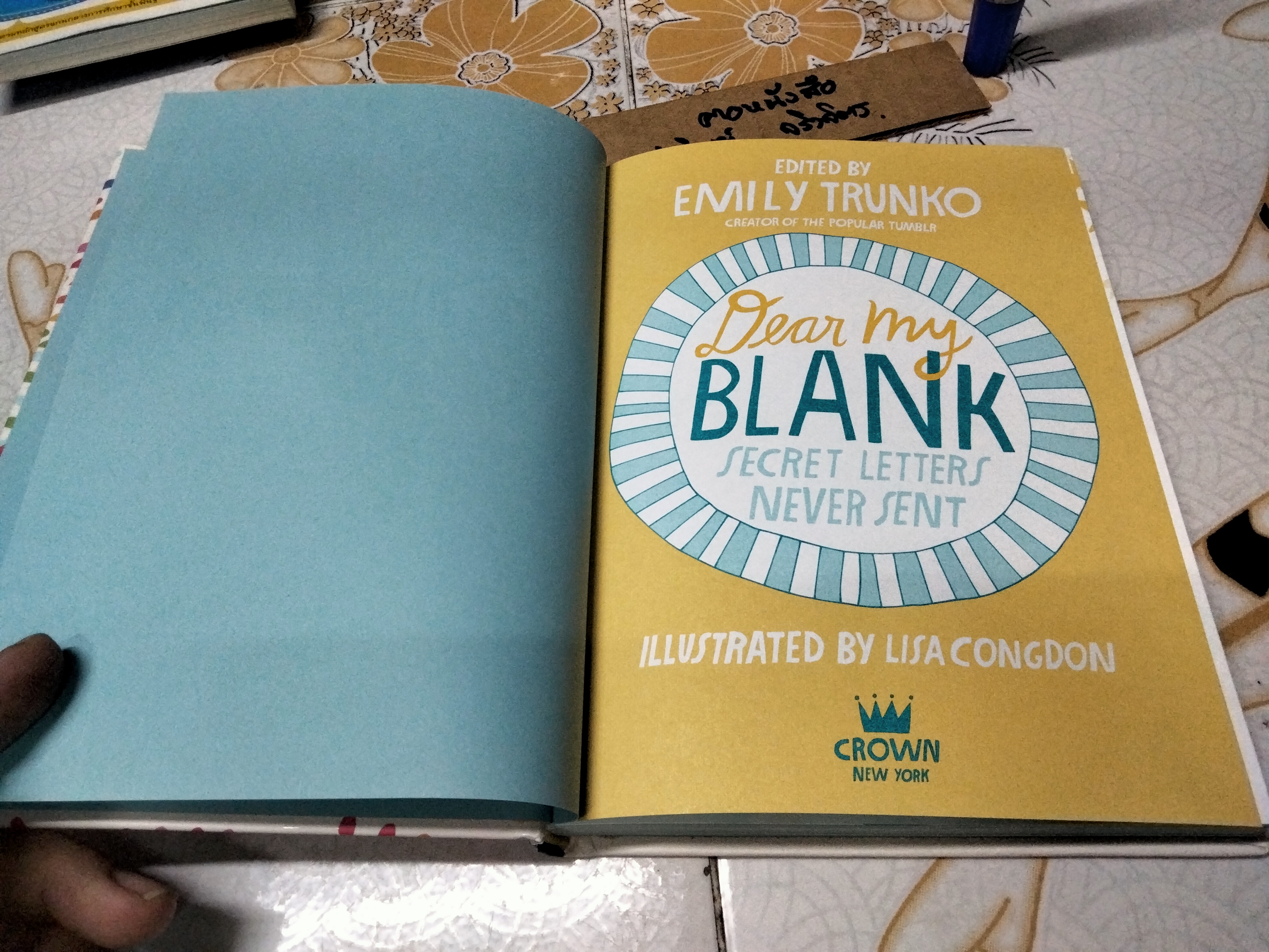 Dear my BLANK : SECRET LETTERS NEVER SENT Edited by EMILY TRUNKO