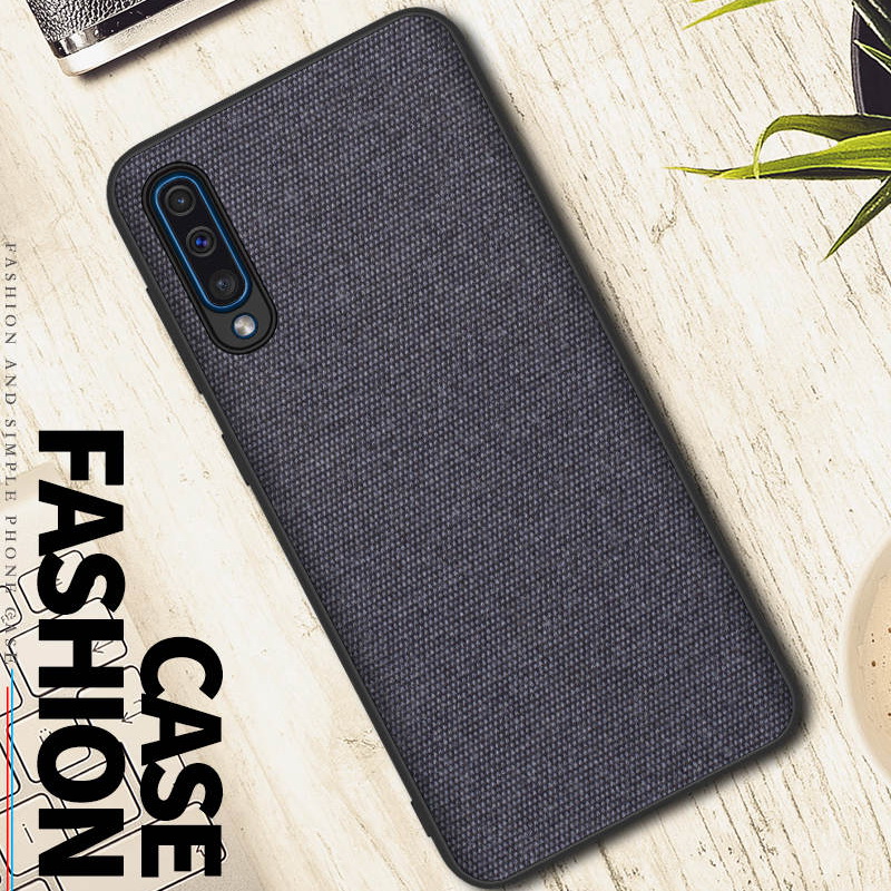 Case Samsung Galaxy A50 / A50s / A30s #เคสฝาหลังรูปแบบ Cloth Texture PU Leather + TPU