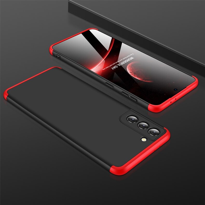 เคส Samsung Galaxy S21 #เคสฝาหลังพลาสติกแข็ง Detachable All-wrapped Matte แยกชิ้นได้
