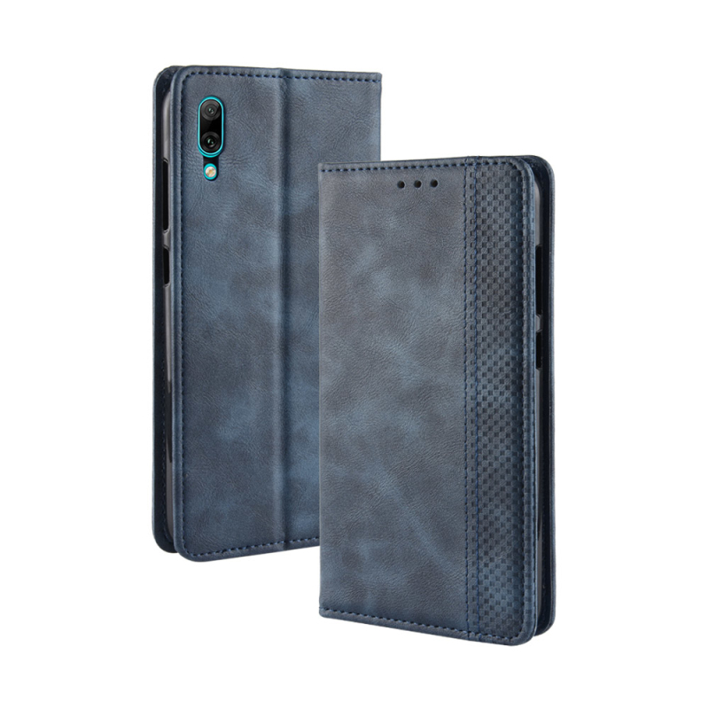 เคส Y7 Pro (2019) #เคสฝาพับปกหนังสไตล์วินเทจดูดซับอัตโนมัติแบบกระเป๋าสตางค์