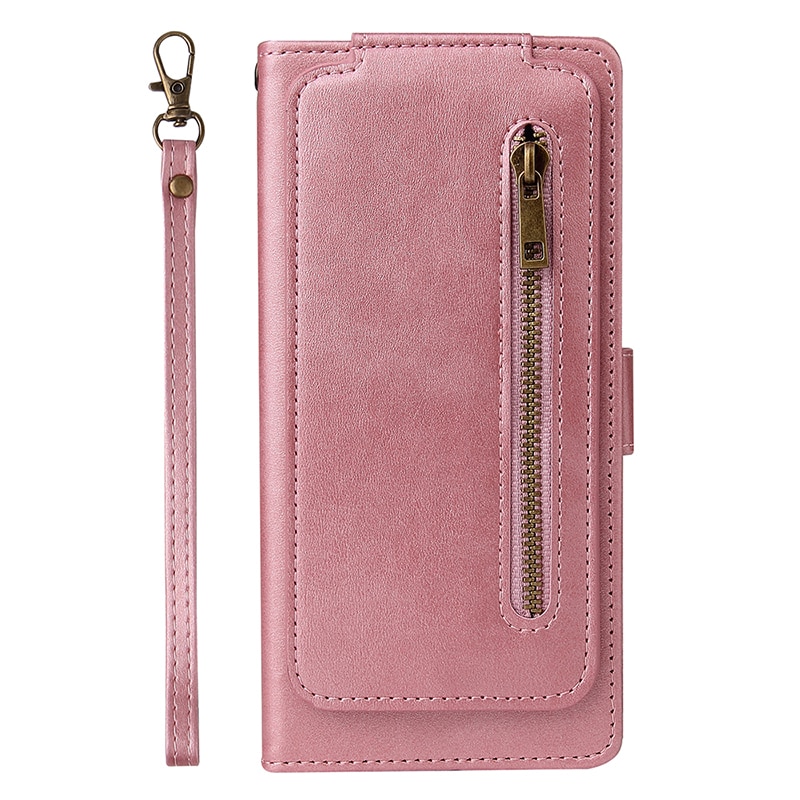 Case Samsung Galaxy Note 20 Ultra / Note 20 Ultra 5G #เคสฝาพับแบบกระเป๋าสตางค์ช่องใส่บัตรหลายช่อง Multi-slot Wallet Zippered Leather พร้อมสายคล้อง