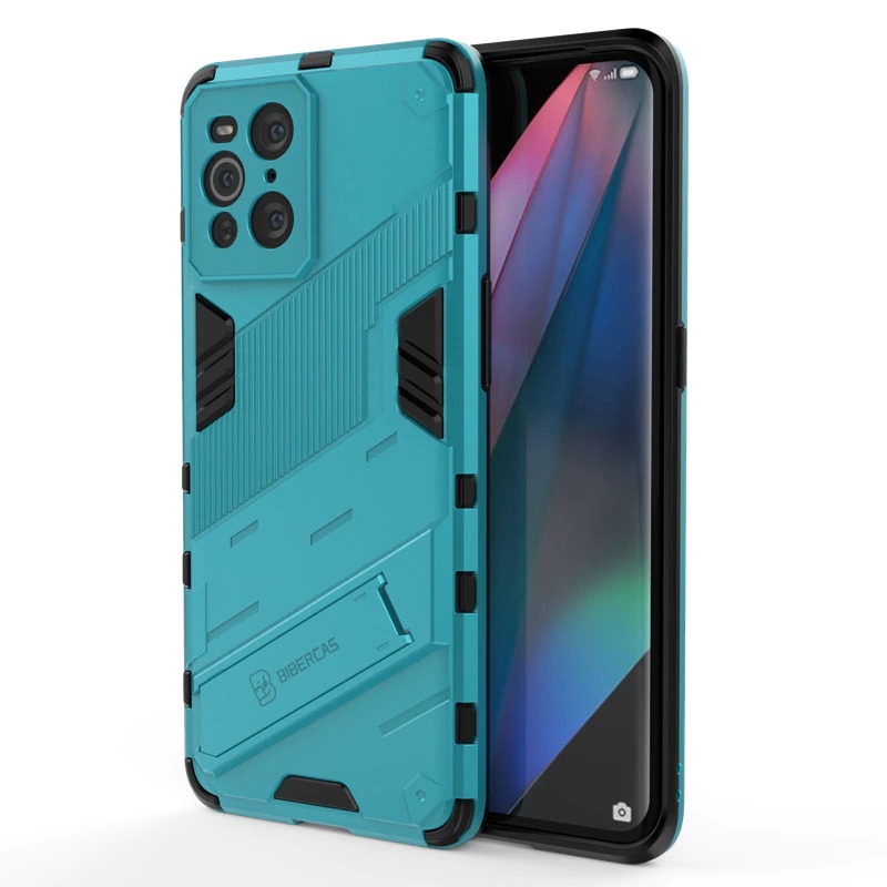 เคส OPPO Find X3 Pro #เคสฝาหลังพลาสติก ไฮบริด TPU + Kickstand
