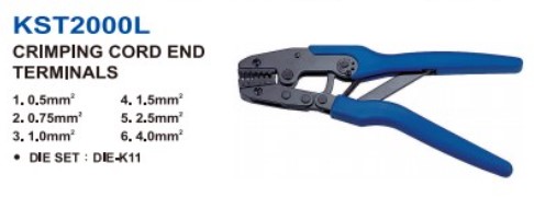 คีมย้ำหางปลา CORD END KST2000L