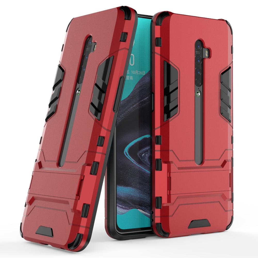 เคส OPPO Reno 2F#เคสฝาหลังพลาสติก ไฮบริด TPU + Kickstand (สินค้าพร้อมส่ง)
