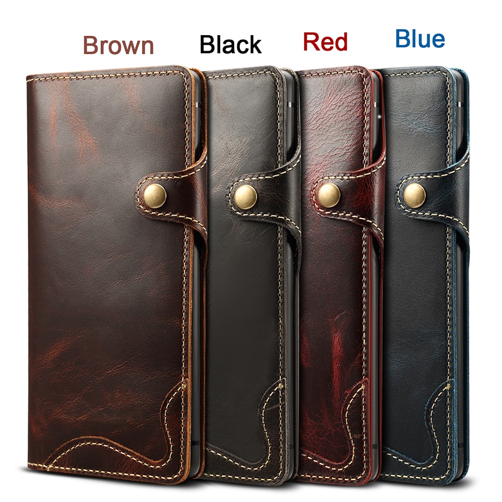เคส iphone 11 6.1 นิ้ว #เคสฝาพับหนังแท้พร้อมสายคล้อง Genuine Wallet Leather Phone Cover with Lanyard