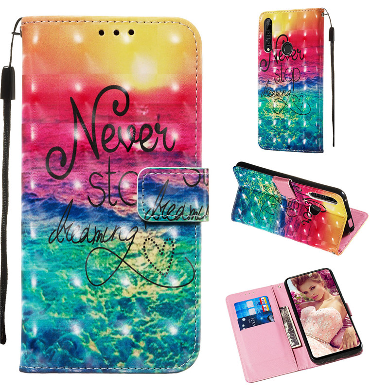 เคส Samsung Galaxy A20s #เคสฝาพับสไตล์กระเป๋าสตางค์ 3D Vivid Pattern Stand Leather