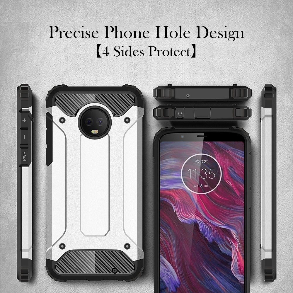 Case Moto G6 Plus #เคสฝาหลังเกราะป้องกัน ไฮบริด พลาสติก+TPU